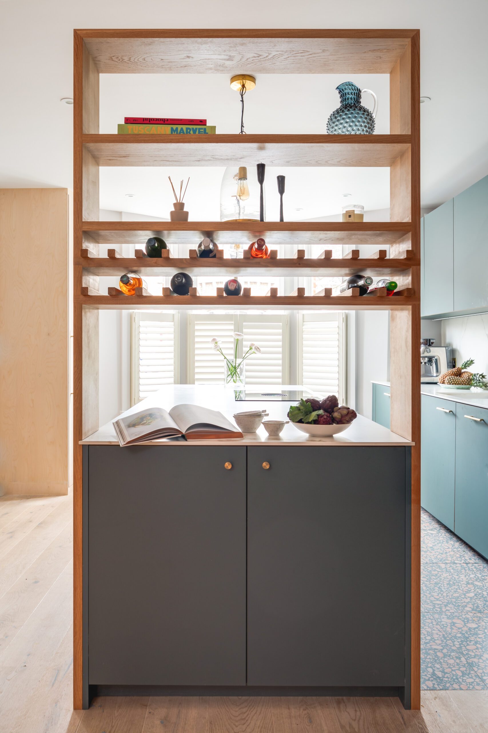 Made By HUSK's East Dulwich Kitchen case study featuring kitchen fronts in Fenix Verde Comodoro.